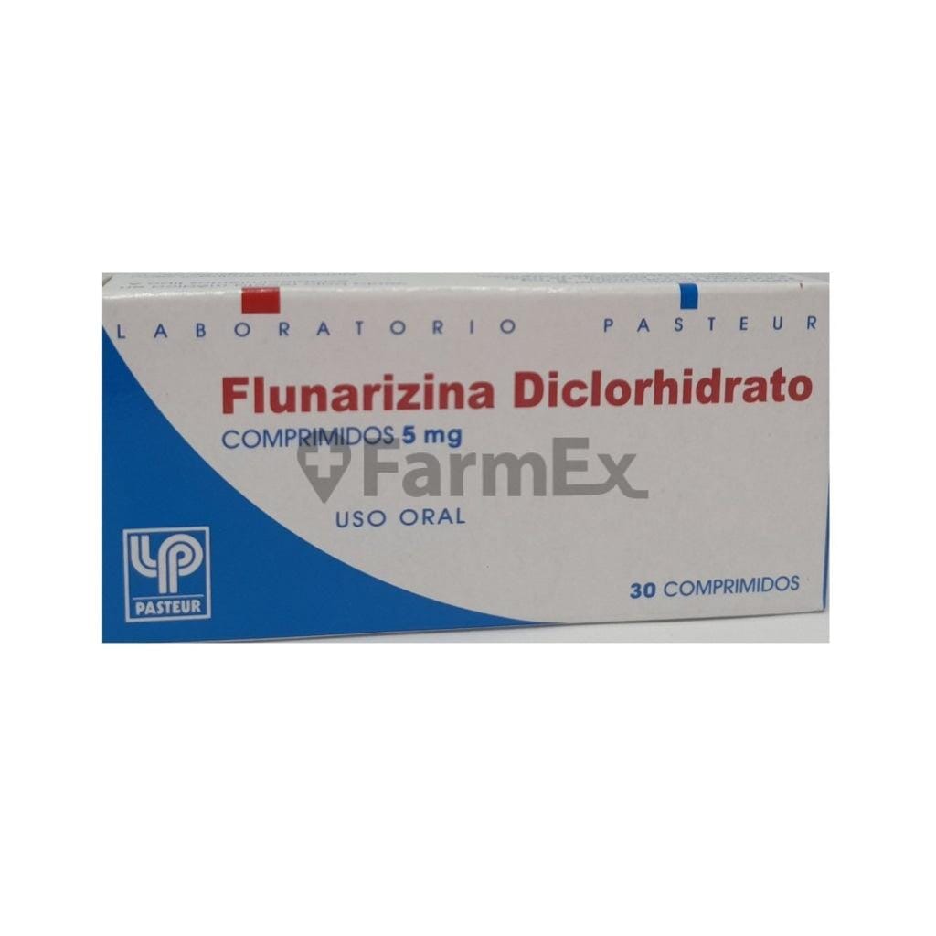 Flunarizina Diclorhidrato 5 mg x 30 comprimidos Farmex-VidaTres-Persistente